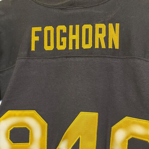 Vintage Foghorn 948 Signature Sportswear Navy Gold Cotton Jersey Shirt M - Picture 5 of 7